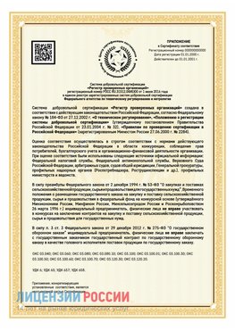 Приложение к сертификату для ИП Куйбышев Сертификат СТО 03.080.02033720.1-2020